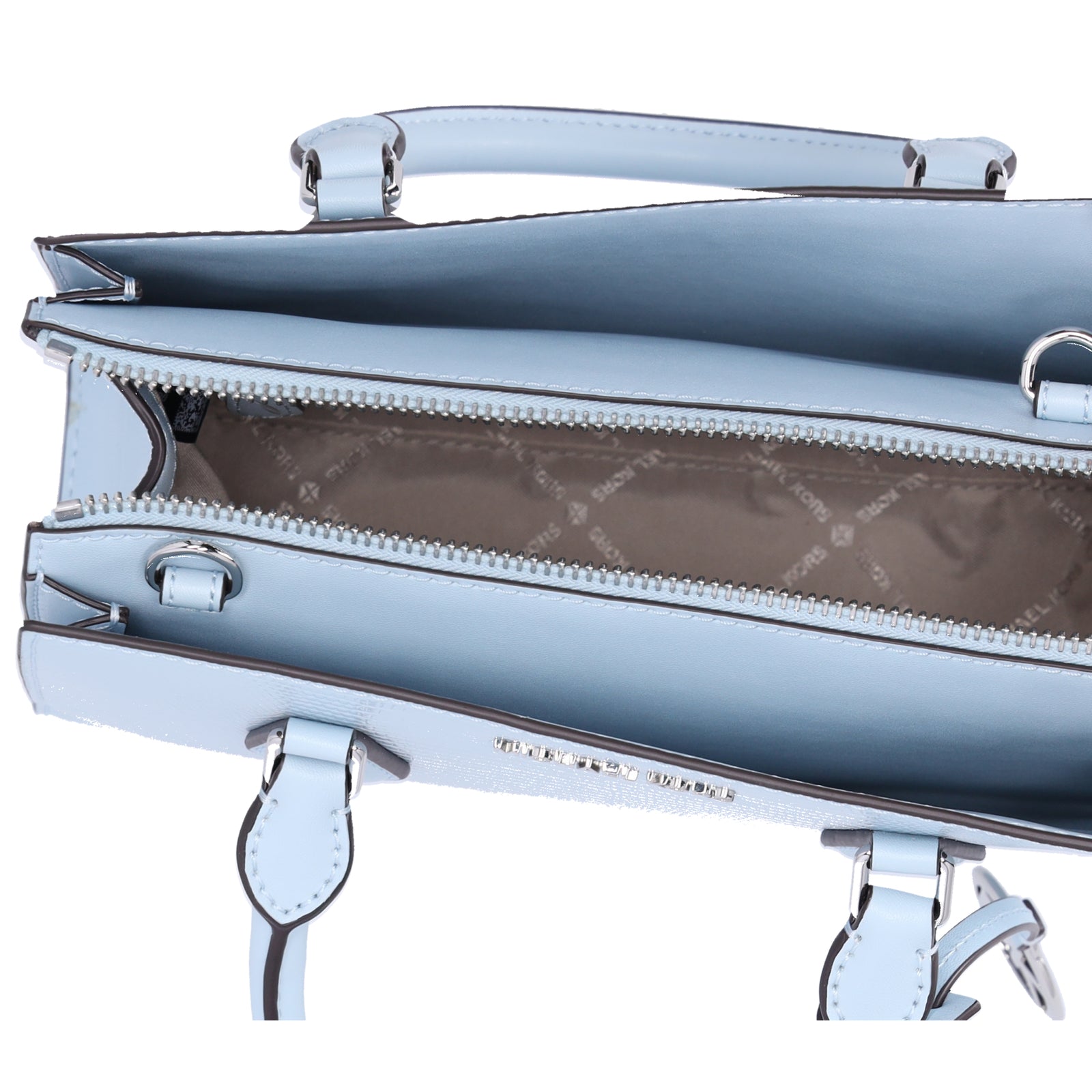 Michael Kors Sheila Small Faux Saffiano Leather Satchel Vista Blue