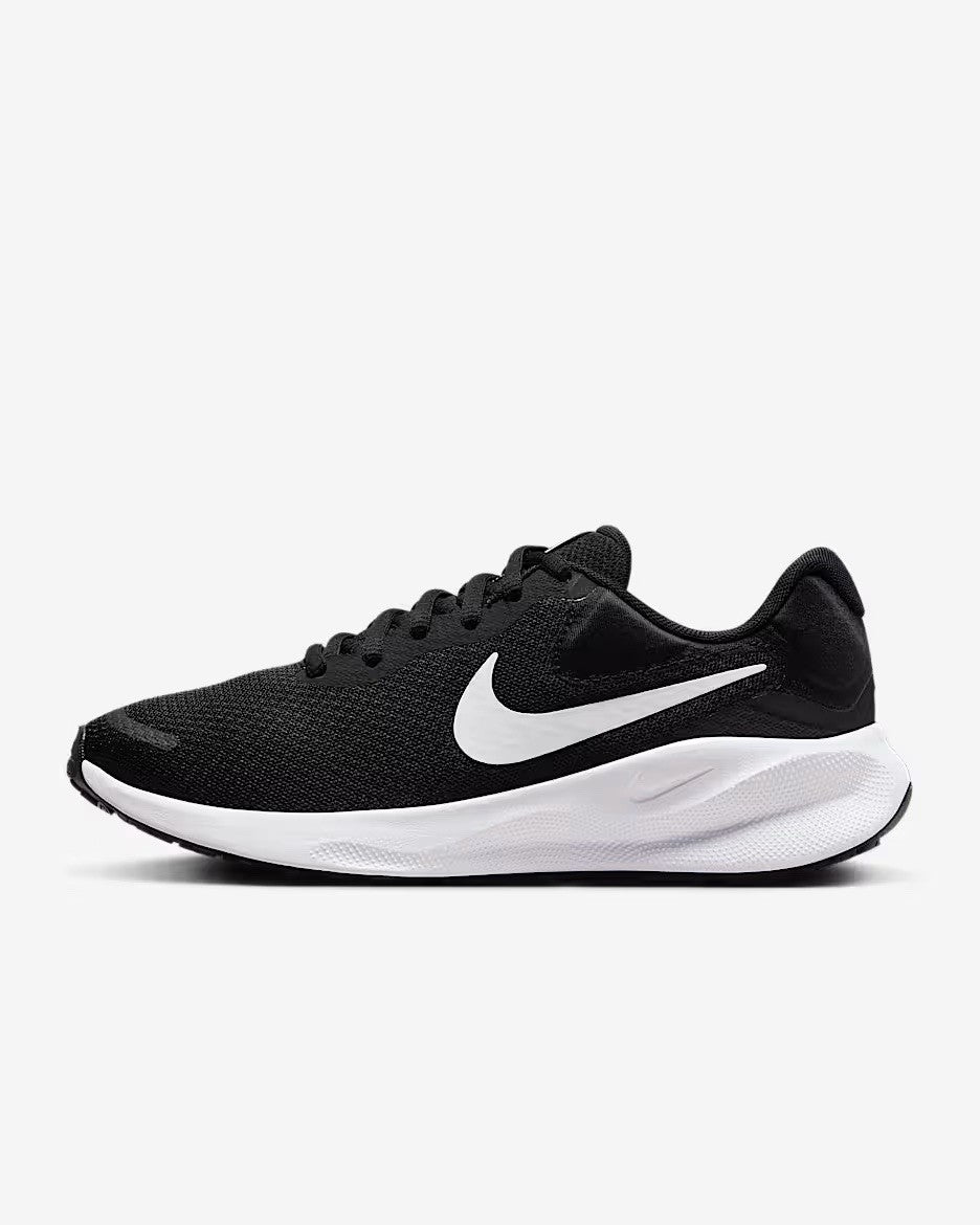Women Nike Revolution 7 Road Running Training Shoes Black/White FB2208-003